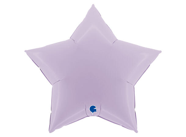 Ensfarget - Matte Lilac 1 Folieballong - Stjerne - 36" (91cm)