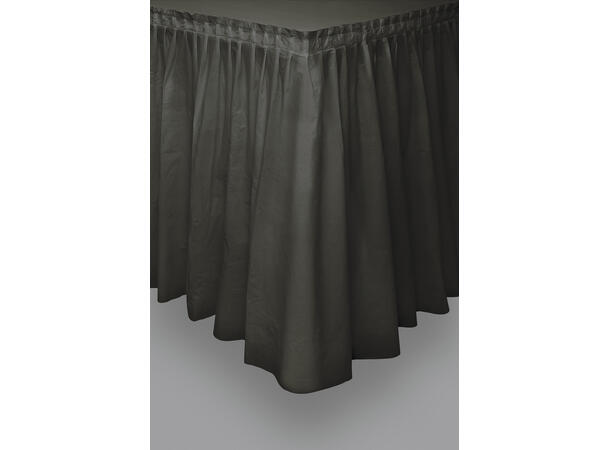 Ensfarget - Sort 1 Bordskjørt i plast - 75x430cm
