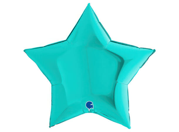 Ensfarget - Tiffany 1 Folieballong - Stjerne - 36" (91cm)