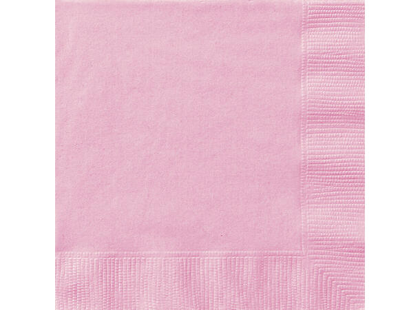 Ensfarget Lys Rosa 20 Drikkeservietter - 25x25cm