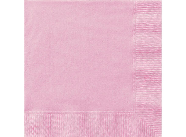 Ensfarget Lys Rosa 20 Lunchservietter - 33x33cm