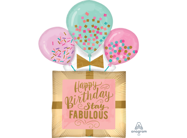 Fabulous Birthday Gift 1 Stor folieballong med form - 58x81cm