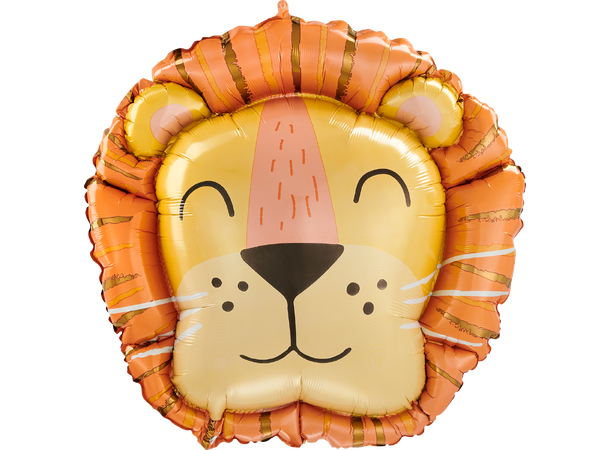 Get Wild Lion Head 1 Stor folieballong med form - 71x68cm