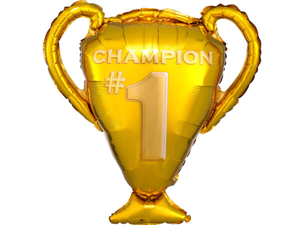 Gold Trophy 1 Stor folieballong med form - 63x71cm