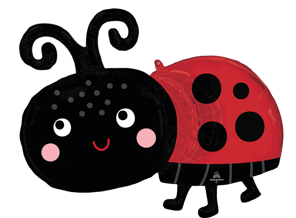 Happy Ladybug 1 Stor folieballong med form - 78x66cm