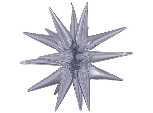 Magic Star™ Large Silver 1 Folieballong 3D - 76x88cm 