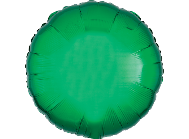 Metallic Green 1 Folieballong - Rund - 18" (43cm)