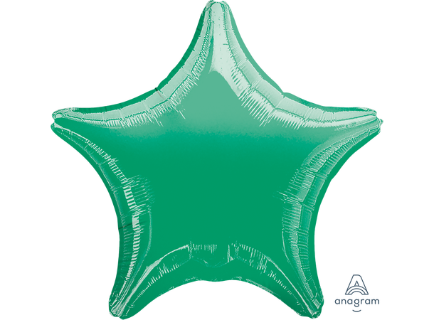 Metallic Green 1 Folieballong - Stjerne - 19" (48cm)