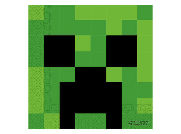 Minecraft 20 Tolags papirservietter - 33x33cm