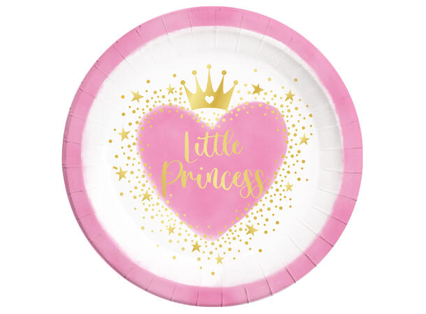 My Little Princess 8 FSC Plastfrie Tallerkener i papir 23cm