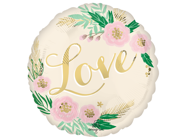 Natural Wedding 1 Folieballong - Rund - 18" (43cm)