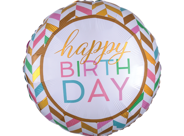 Pastel Celebration 1 Folieballong rund - 28" (71cm)