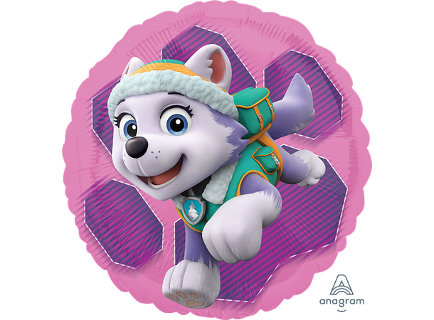 Paw Patrol - Skye & Everest - Tosidig 1 Folieballong - Rund - 18" (43cm)