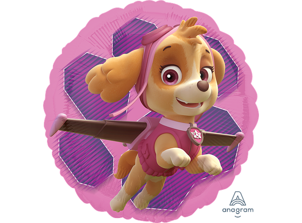 Paw Patrol - Skye & Everest - Tosidig 1 Folieballong - Rund - 18" (43cm)