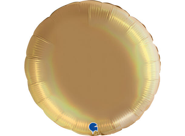 Rainbow Holographic - Platinum Champagne 1 Folieballong - Rund - 36" (91cm)