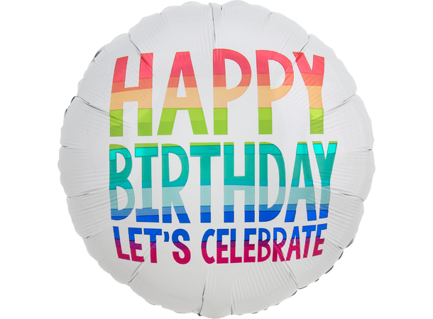 Rainbow Wishes 1 Folieballong - Rund - 18" (43cm)