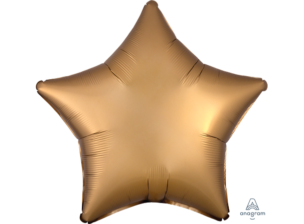 Satin Luxe® Gold Sateen Star 1 Folieballong - Stjerne - 19" (48cm)