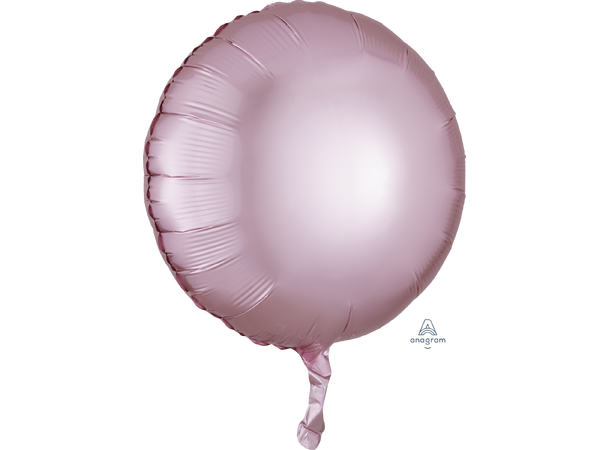 Satin Luxe® Pastel Pink Circle 1 Folieballong - Rund - 18" (43cm)