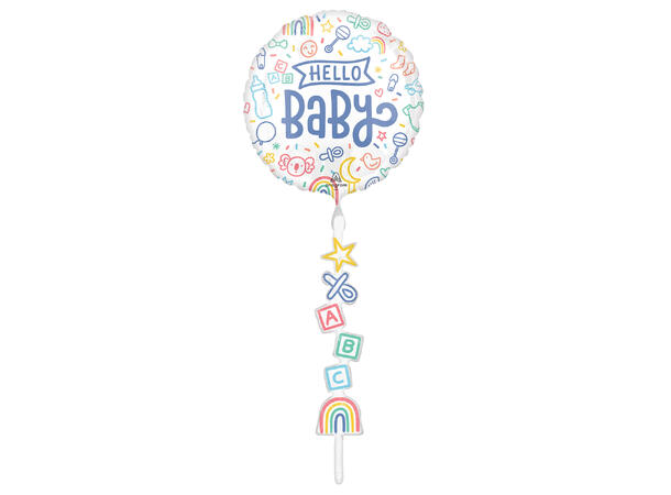 Sweet Baby Shapes Hello Baby 1 Folieballong spes. m/"hale" - 60x170cm