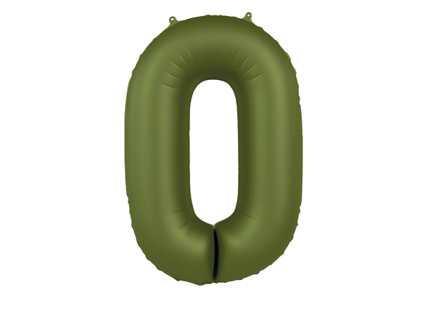 Tallballong - Olivengrønn 0 1 Folieballong - 86cm (34")
