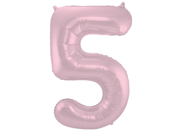 Tallballong - Pastel Rosa Matt - 5 1 Folieballong - 86cm (34")