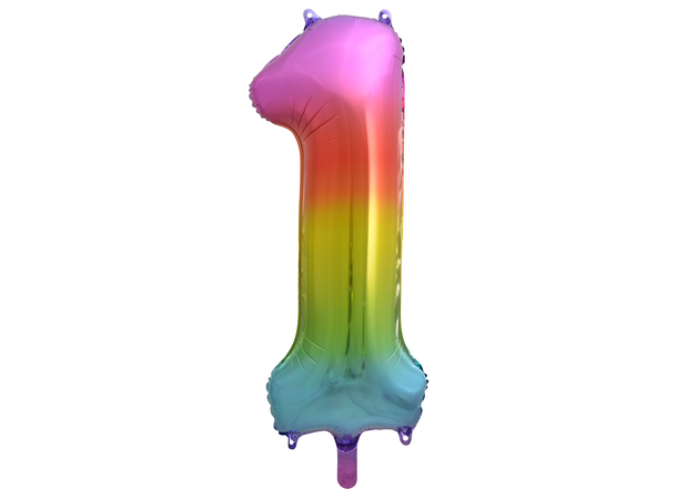 Tallballong - Rainbow - 1 1 Folieballong - 86cm (34")
