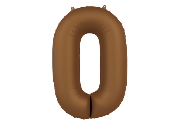 Tallballong - Sjokoladebrun 0 1 Folieballong - 86cm (34")