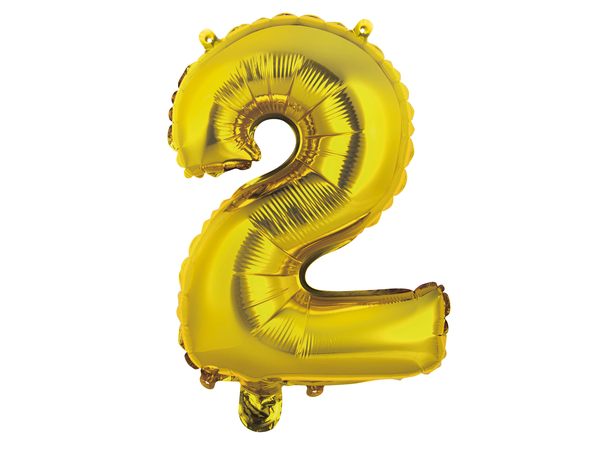 Tallballong # 2 - Gull 1 Folieballong - 41cm (16") 