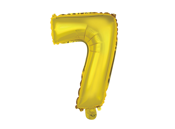 Tallballong # 7 - Gull 1 Folieballong - 41cm (16")