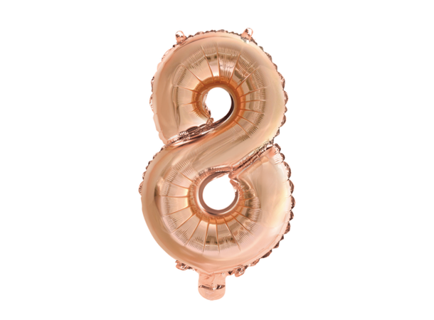 Tallballong # 8 - Rosegull 1 Folieballong - 41cm (16") 
