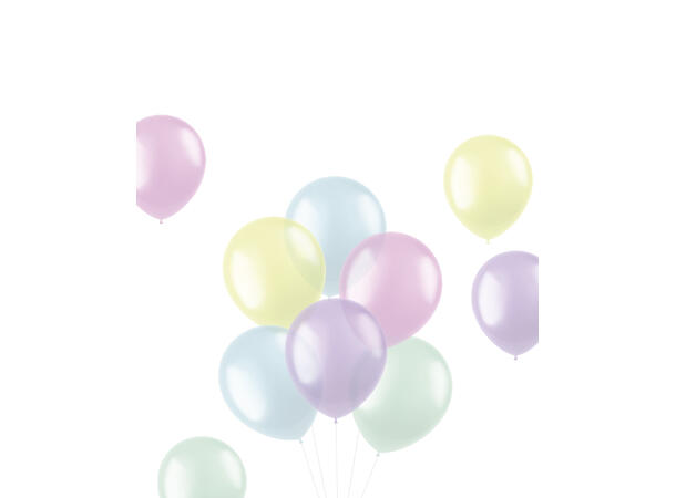 Tranculent Pastels - 6 farger miks 10 Gummiballonger - 33cm (13")