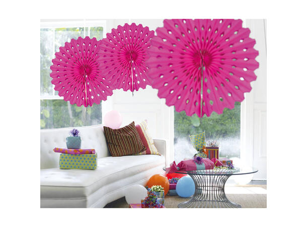 Vifte - Mørk Rosa 1 Papirvifte - 45cm