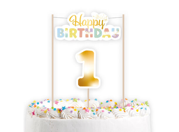 1st Birthday Rainbow 1 Kakedekorasjon