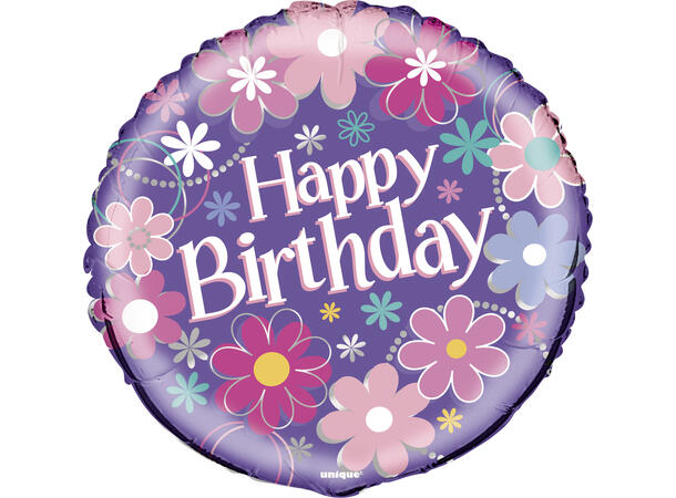 Birthday Blossom 1 Folieballong - 46cm(18")