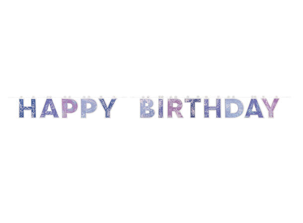 Bokstavbanner - "Happy Birthday" 1 Bokstavbanner med konfetti