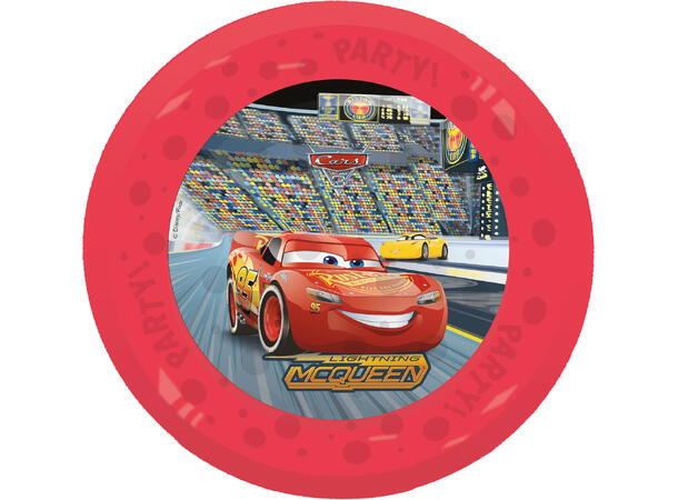 Cars 4 Gjenbrukbare tallerkener i plast- 21cm