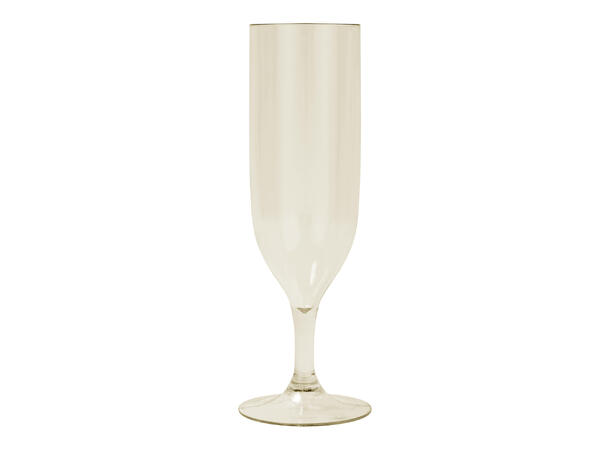 Delivis gjennomsiktig - Beige 2 Gjenbrukbare Champagneglass i plast