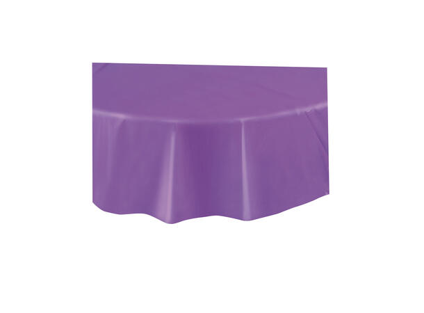 Ensfarget Lilla 1 Plastikkduk rund - 213cm 