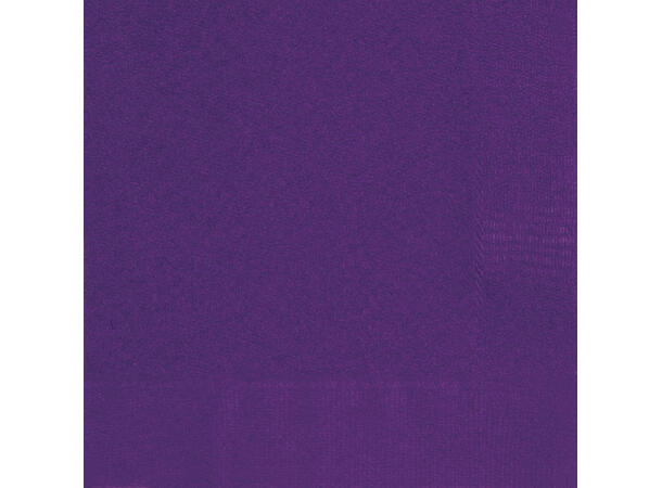Ensfarget Mørk Lilla 20 Drikkeservietter - 25x25cm