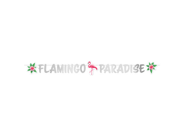 Flamingo Paradise 1 Bokstavbanner i papir -135x15cm