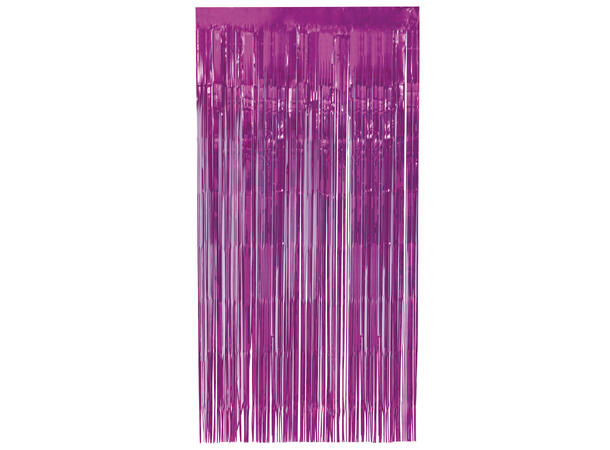 Mørk Rosa Folie - Frynsegardin 1 Frynsegardin - 1x2m