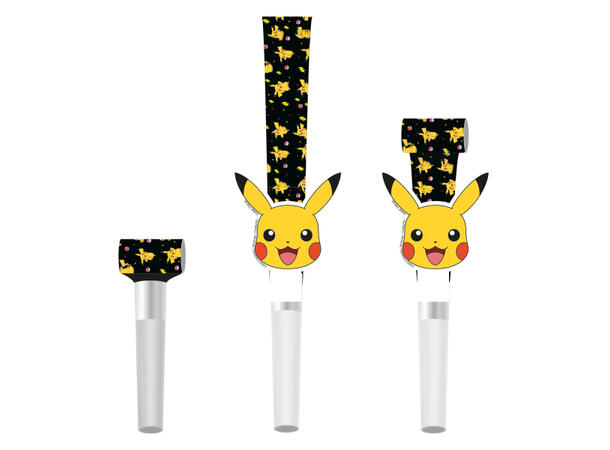 Pokemon 8 Festfløyter plast/papir - 30cm