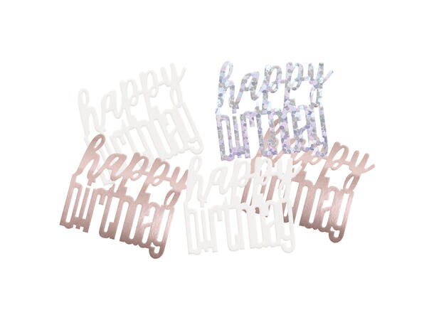 Rosegull Glitz - "Happy Birthday" 1 Pose Bordkonfetti - 15g