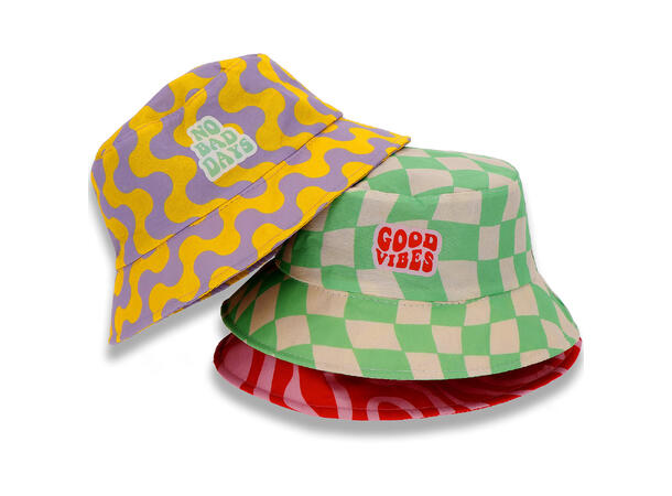 Sommerhatt "Good Vibes" - 3 varianter 1 Hatt - Onesize 
