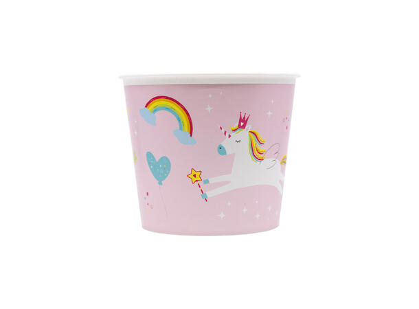 Unicorn Rainbow Colors 1 Gjenbrukbar Popcornbøtte - 2,2l