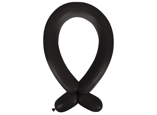 360A - Fashion Jet Black 50 Gummiballonger til figurer