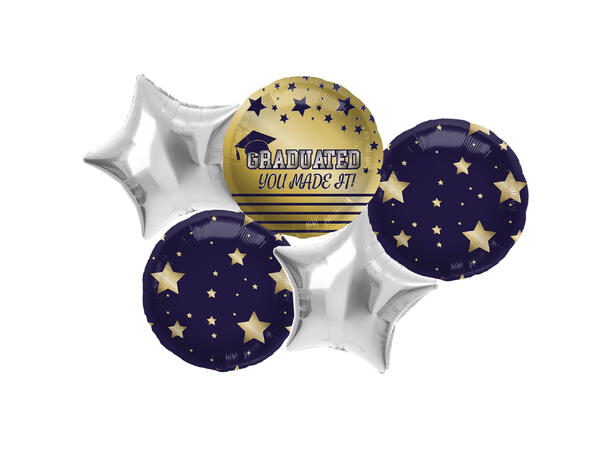 Academic Elegance - Graduation 5 Folieballonger - 18" (45cm)