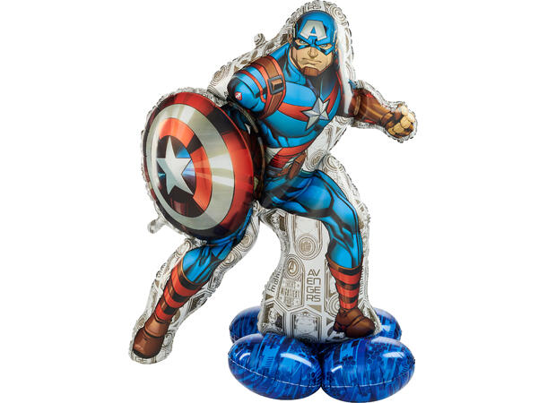 Avengers Captain America - 3D helfigur 1 Folieballong med form - 93x147cm