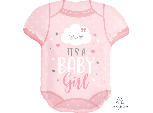 Baby Girl Onesie 1 Stor folieballong med form - 55x60cm