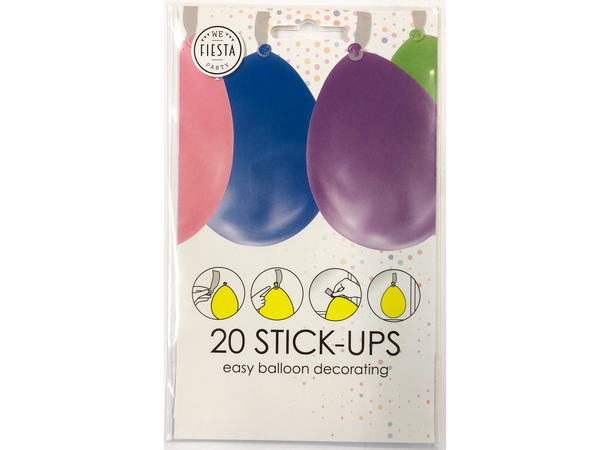 Ballong sticks 20 ballongfester med lim